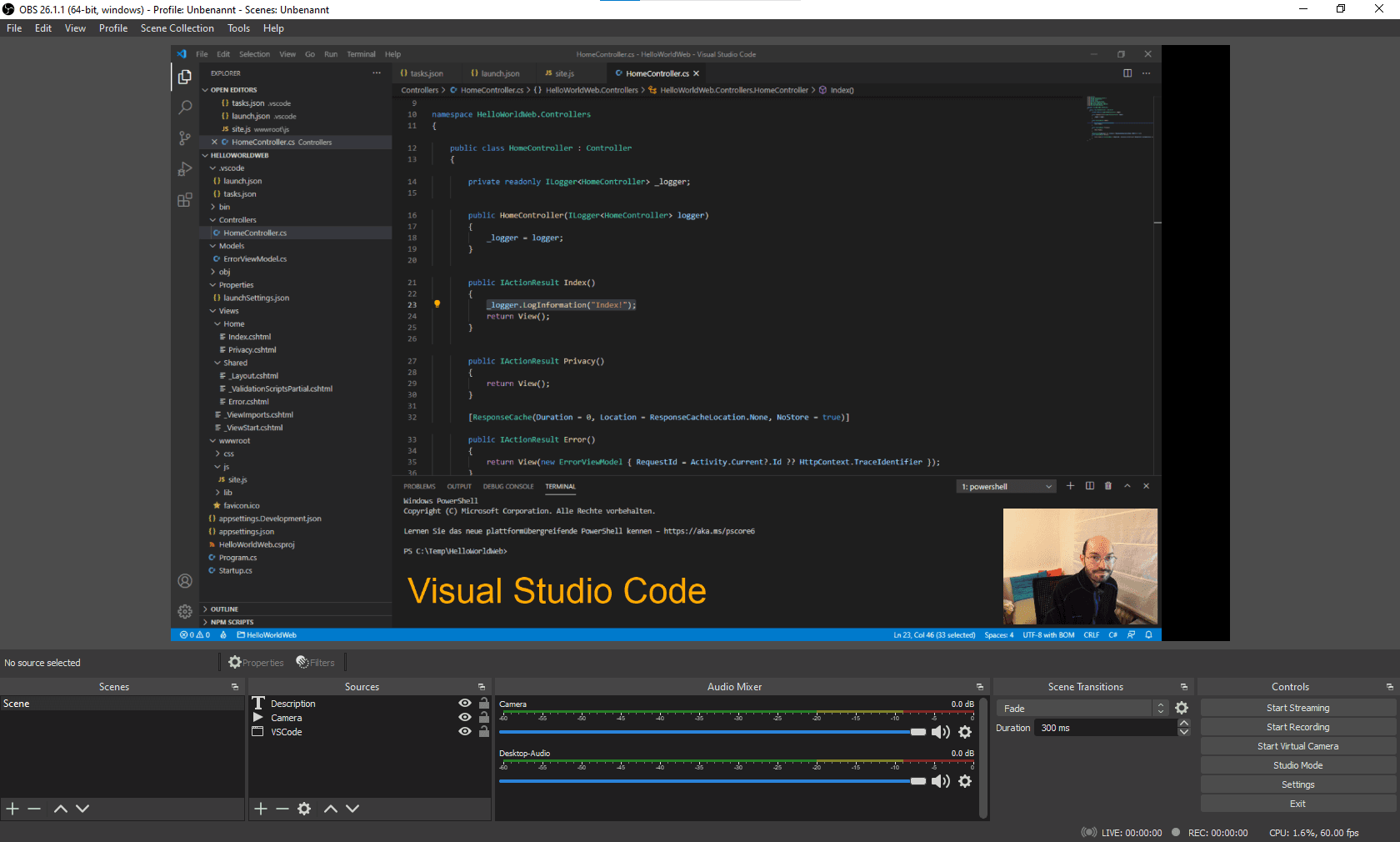 Video recording and streaming with 0 investments